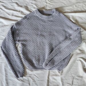 Universal Thread Chunky Knit Sweater Medium Lavender Gray Cozy Pullover